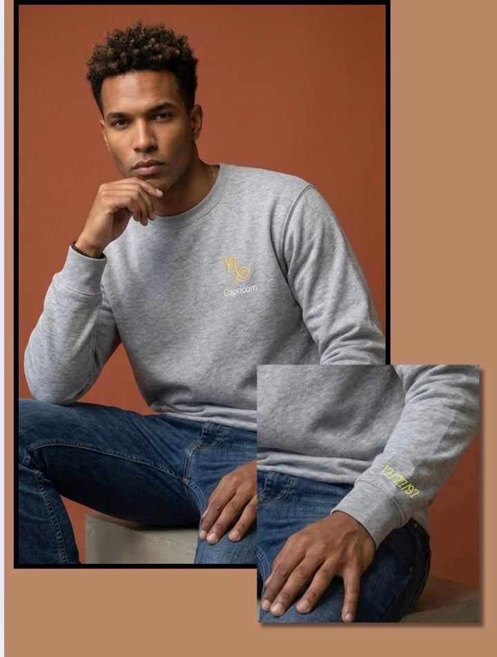Capricorn Horescope Embroidery Hoodie