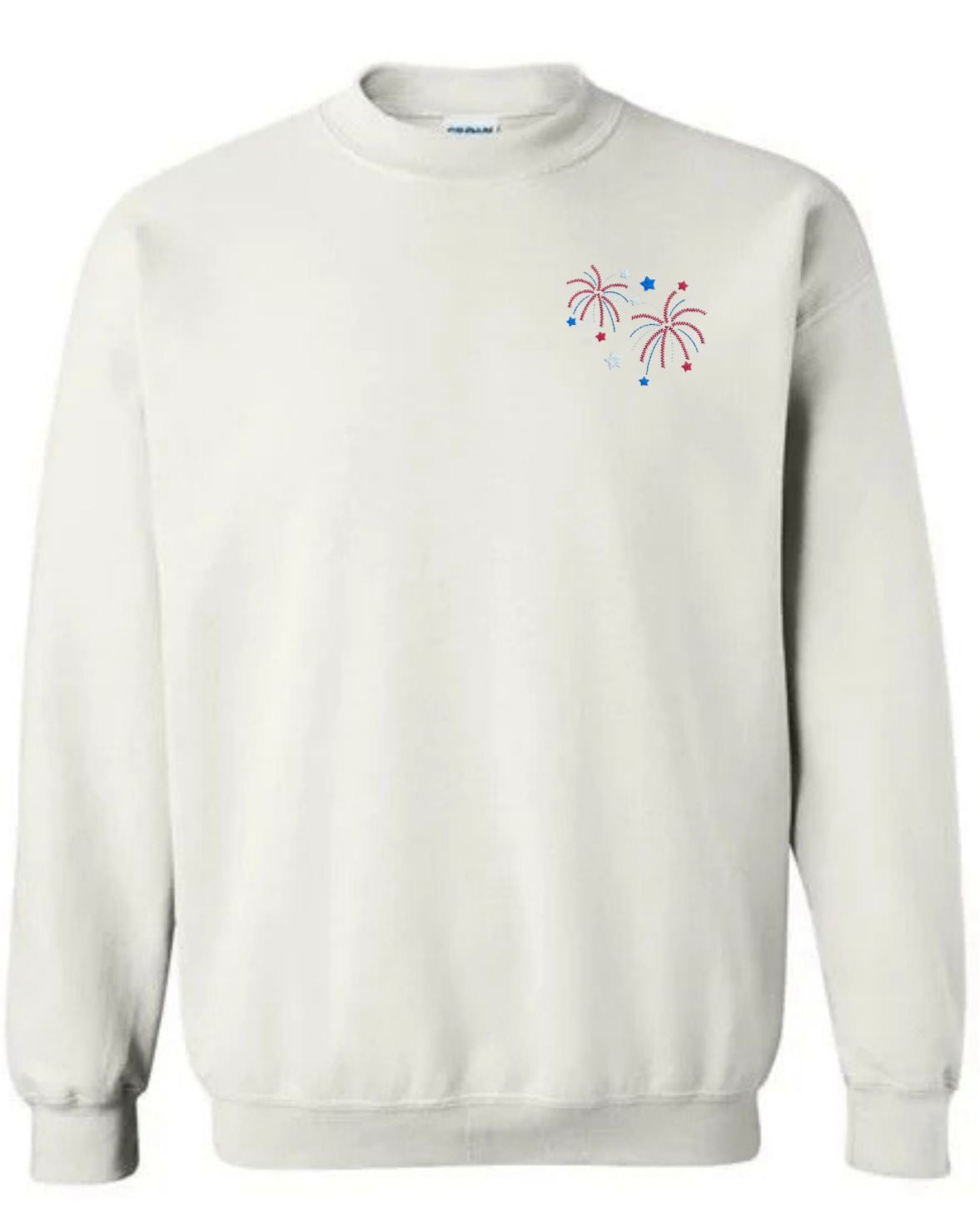 4 of July Fireworks Embroidery Design