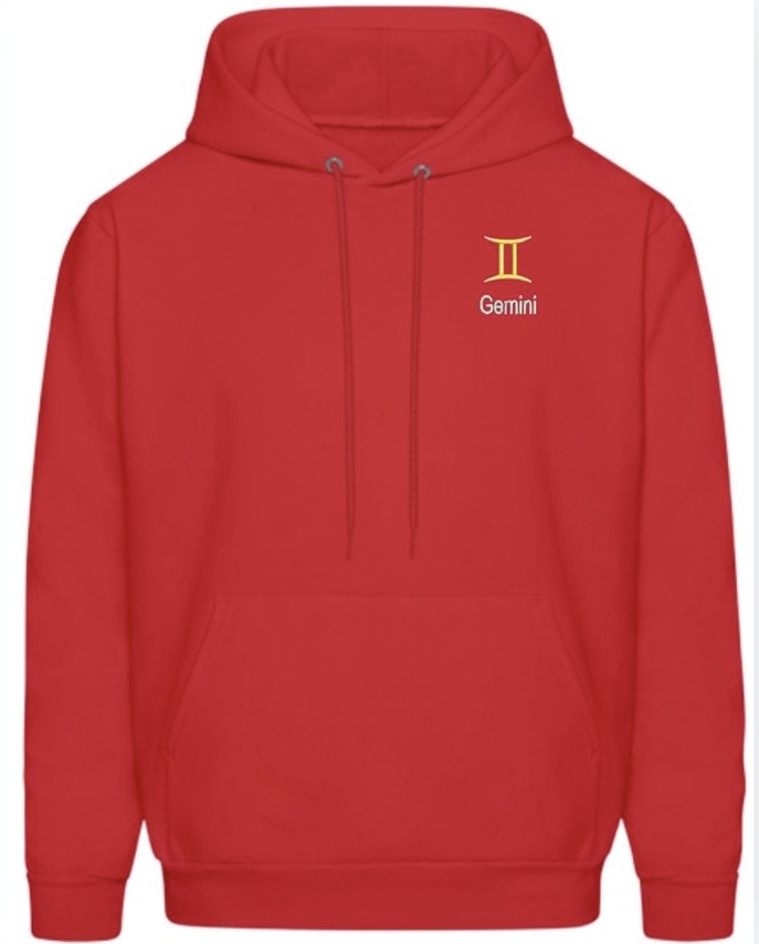 Gemini Horescope Embroidery Hoodie