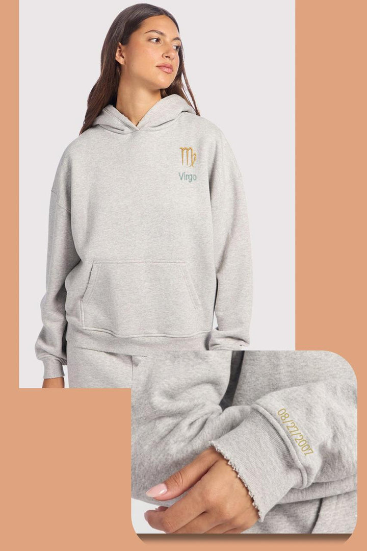 Virgo Horescope Embroidery Hoodie