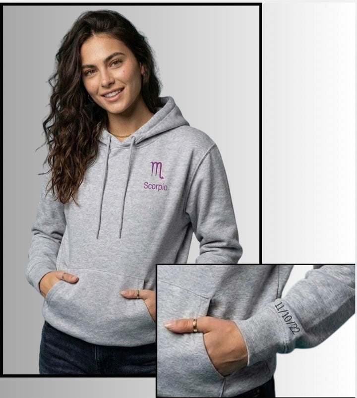 Scorpio Horescope Embroidery Hoodie