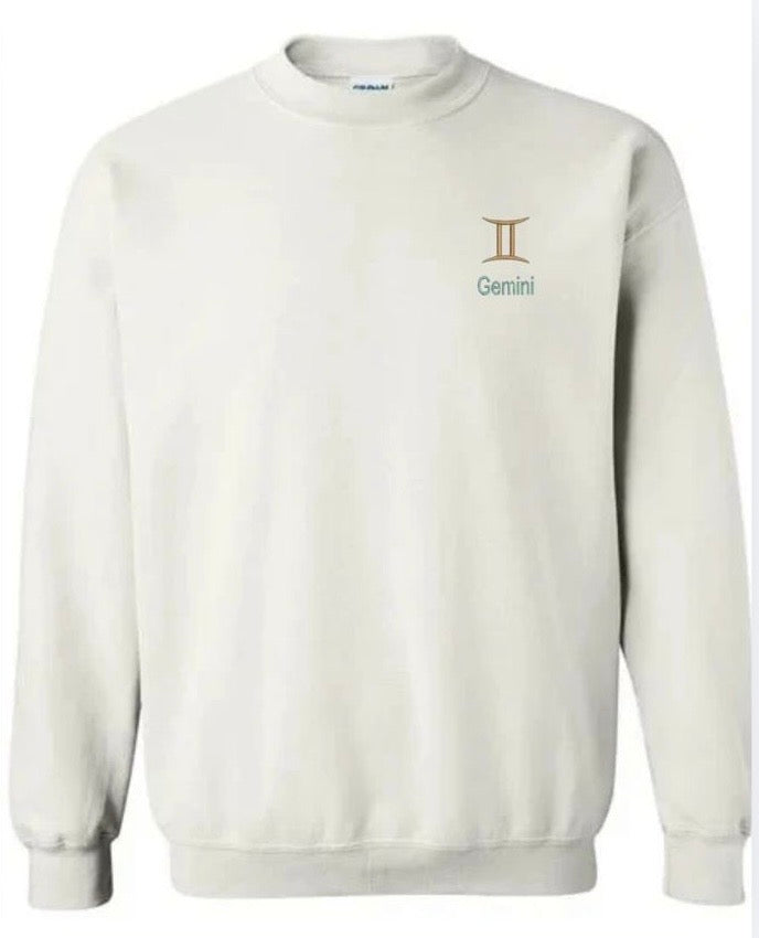 Gemini Horescope Embroidery Hoodie