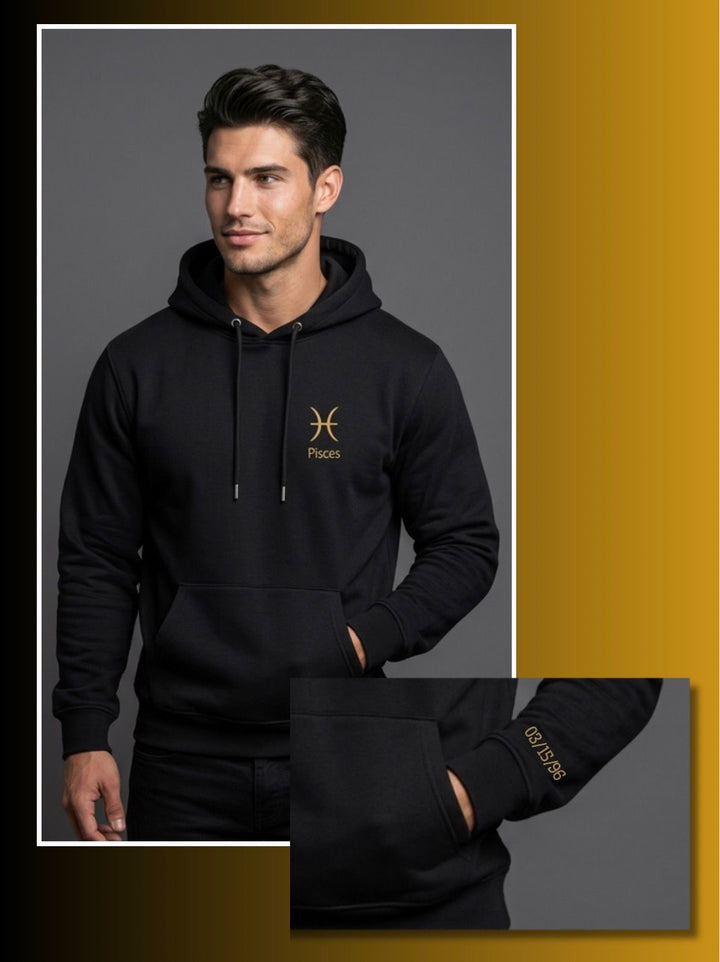 Pisces Horescope Embroidery Hoodie