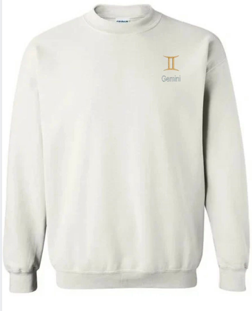 Gemini Horescope Embroidery Hoodie