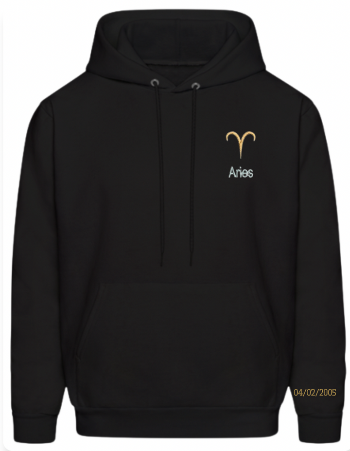 Aries Horoscope Embroidered hoodie