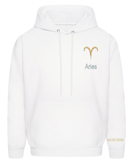 Aries Horoscope Embroidered hoodie