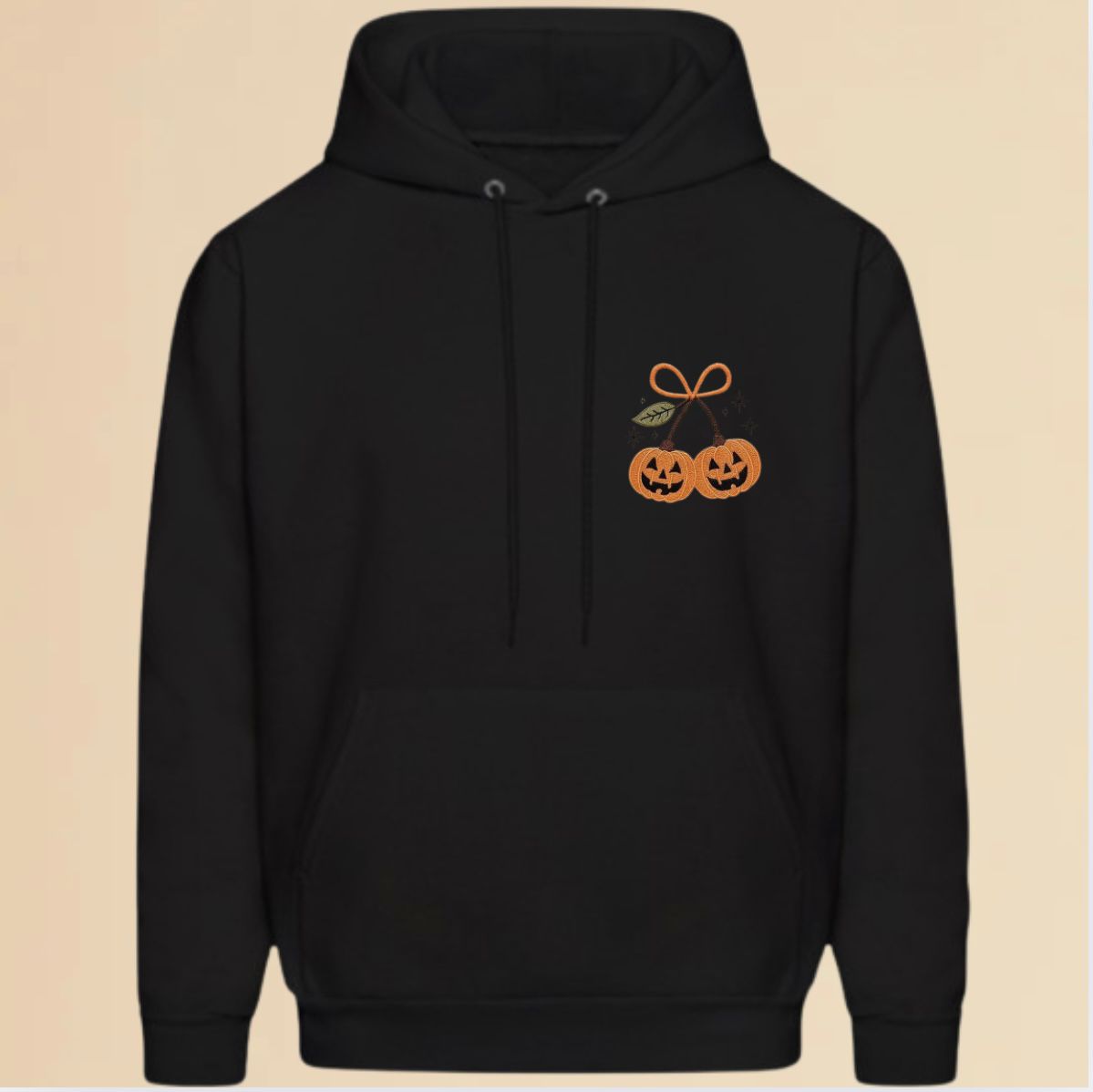 Pumpkin Bow Embroidered Design
