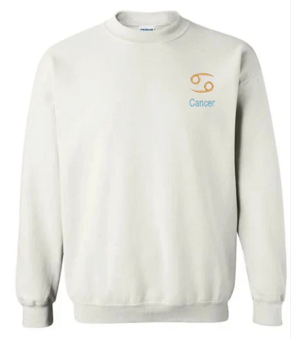 Cancer Horescope Embroidery Hoodie