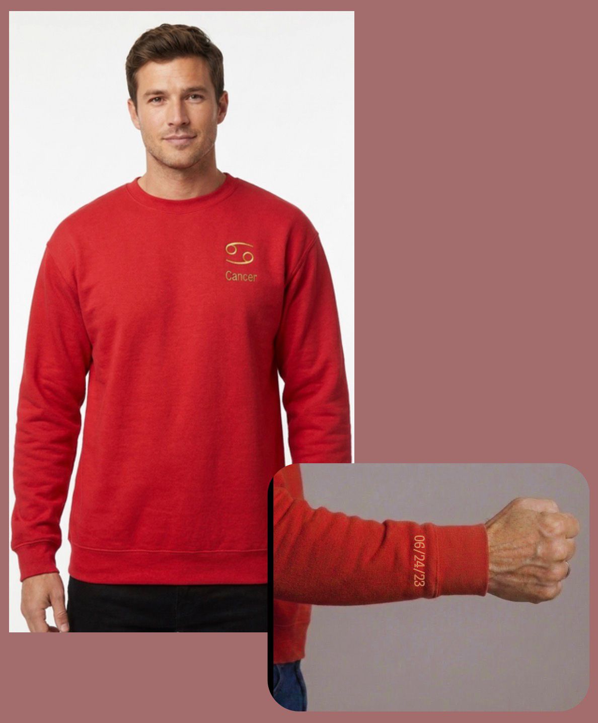Cancer Horescope Embroidery Hoodie