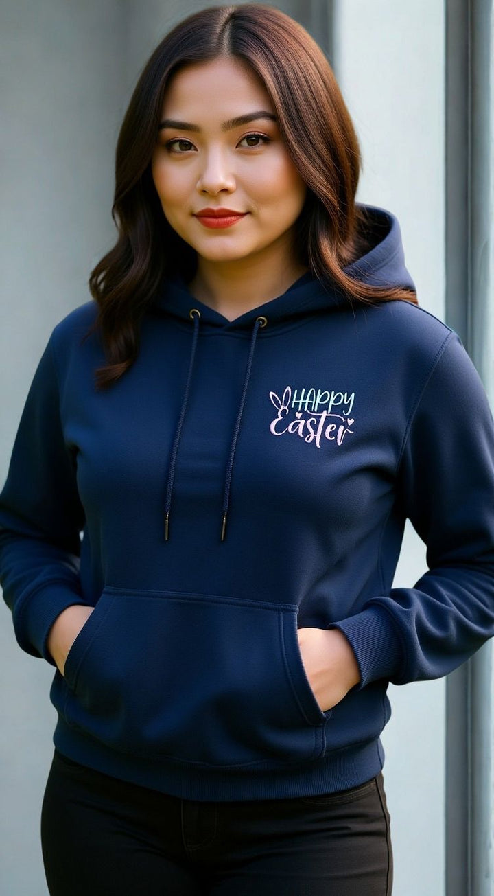 Happy Easter Embroidered Hoodie