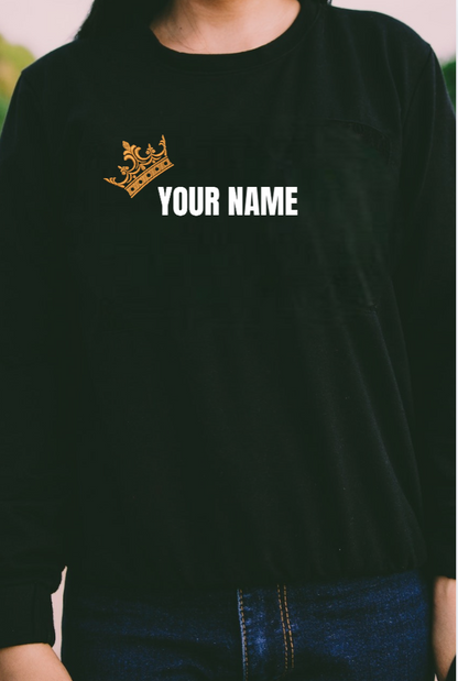 Royal Crown Customizable Crew Neck Sweatshirt